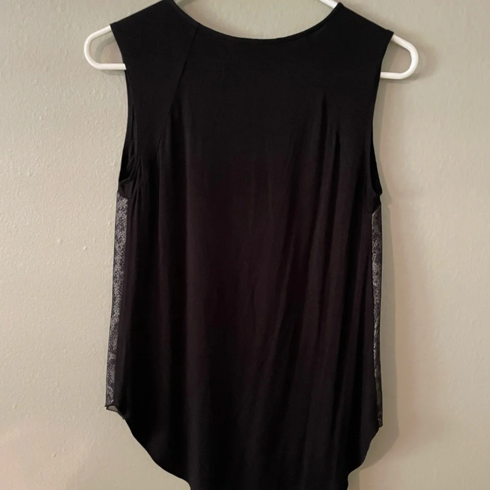 RACHEL Rachel Roy Gold Necklace Snakeskin Tank Top Size XS - Picture 2 of 11